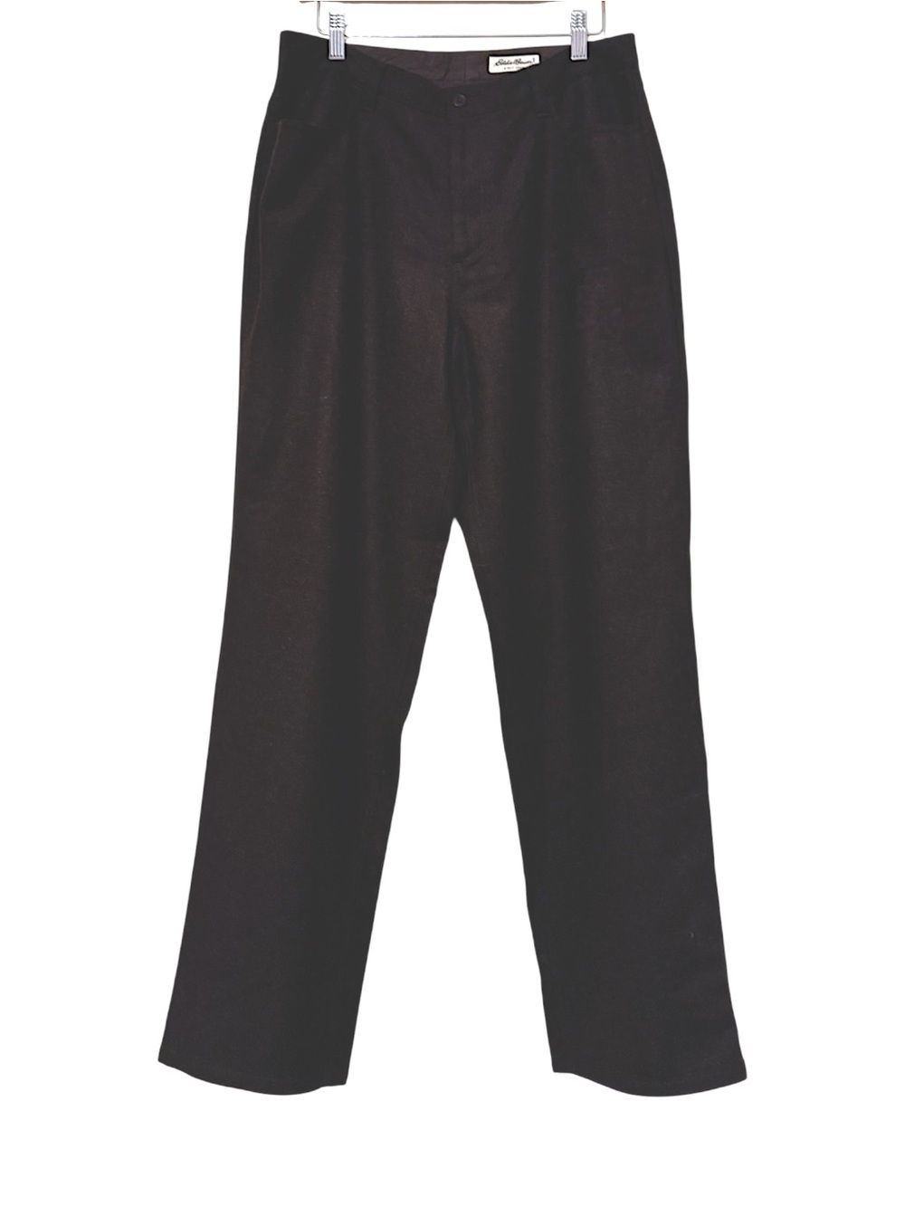 Eddie Bauer Late 90’s Dark Brown Wool High Rise Straight Leg Trousers Sz 12